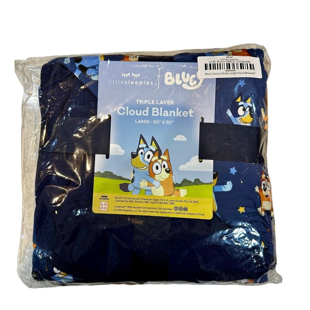 NEW Little Sleepies Bluey Dance Mode Large Cloud Blanket Limited Edition
